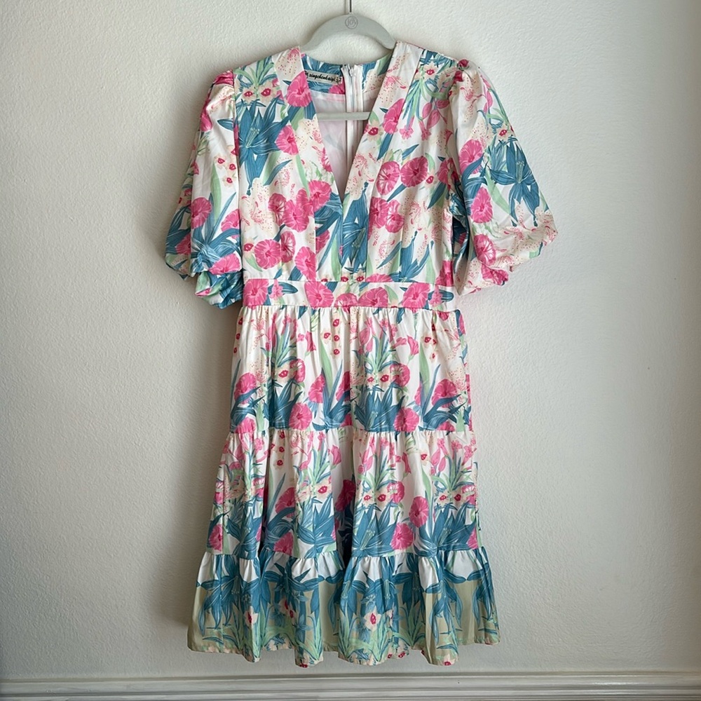 Floral knee length dress